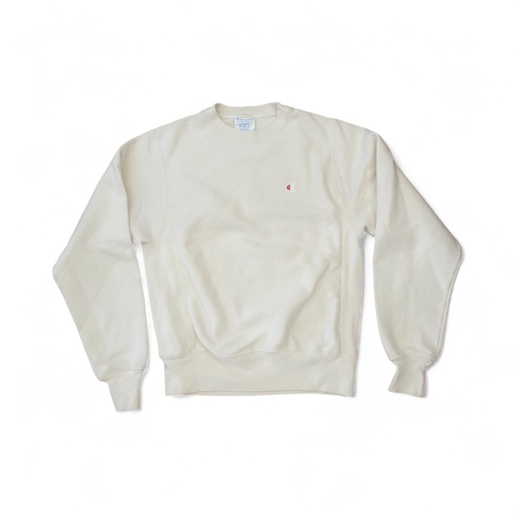 Champion Reverse Weave White Crewneck Sweatshirt Mens/Unisex Size XS